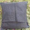 Housse coussin  Chat Coeur noir, gris et blanc