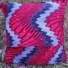Housse coussin  Cœur rouge et bleu