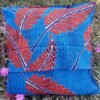 Housse coussin  cheval  orange et bleu