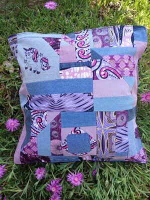 Housse coussin Licorne parme
