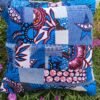 Housse coussin Etoile bleu et rose