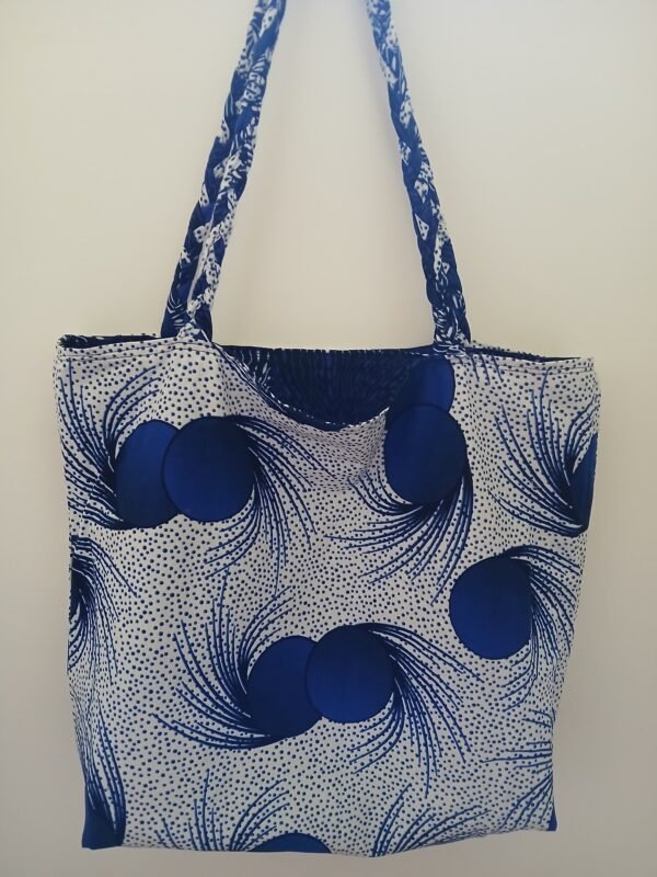 20250608_094051 Sac fourre tout réversible simili wax bleu et blanc