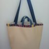 Cabas simili beige et wax