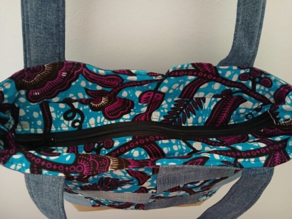 20250608_100305 Sac Patchwork carrés Wax et jean