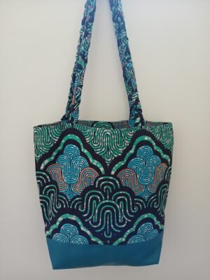 Sac Wax vert bleu et corail