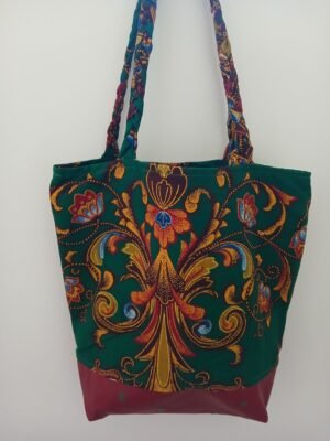 Sac Wax Bordeaux et vert bouteille