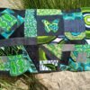 Housse coussin Papillon vert et noir