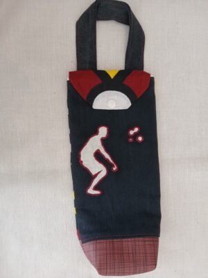 Sac pétanque bordeaux et noir