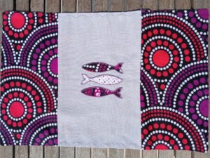 Set de table rose et violet