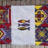 Set de table jaune et bordeaux
