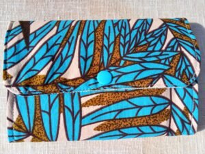 Porte-monnaie Multifonction Turquoise et brun