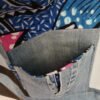 Sac fourre tout réversible simili wax patchwork rose et bleu