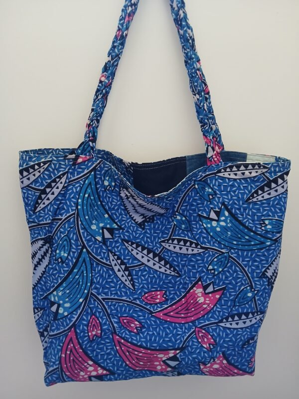 20250620_103825 Sac fourre tout réversible simili wax patchwork rose et bleu