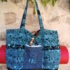 Sac de yoga / sport bleu et noir Grand modèle