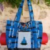 Sac de yoga / sport turquoise et noir Grand modèle