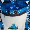Sac de yoga / sport turquoise et noir Grand modèle