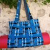 Sac de yoga / sport turquoise et noir Grand modèle