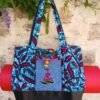 Sac de yoga / sport turquoise et violet  Petit modèle