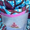 Sac de yoga / sport turquoise et violet  Petit modèle