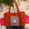 Sac de yoga / sport orange et marron Petit modele