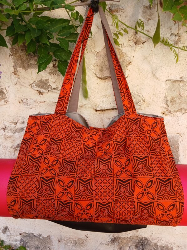 20250624_101025 Sac de yoga / sport orange et marron Petit modele