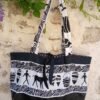 Sac fourre tout  simili wax XXL noir et blanc