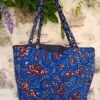 Sac fourre tout réversible wax bleu et marron