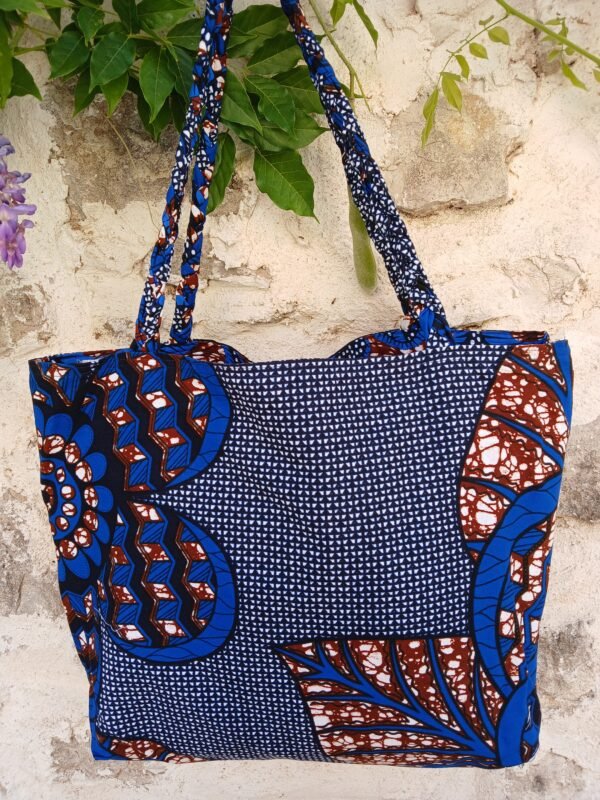 20250624_103723 Sac fourre tout réversible wax bleu et marron