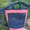 Sac poche patchwork vinyle marin corail
