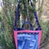 Sac poche patchwork vinyle marin corail