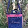 Sac poche patchwork vinyle marin corail