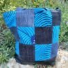 Sac Patchwork carrés Wax turquoise et jean