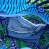 Sac Patchwork carrés Wax turquoise et jean