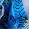 Sac Patchwork carrés Wax turquoise et jean