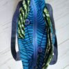 Sac Patchwork carrés Wax turquoise et jean