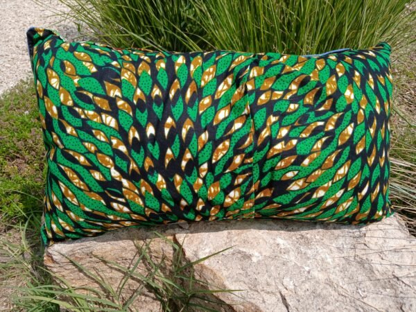 Housse coussin Cigale vert et marron