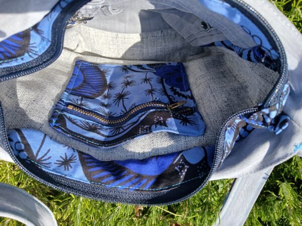 Sac jean et wax poche patchwork