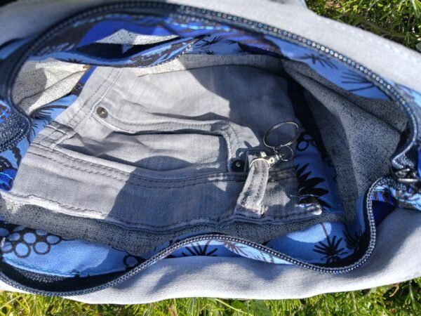 Sac jean et wax poche patchwork