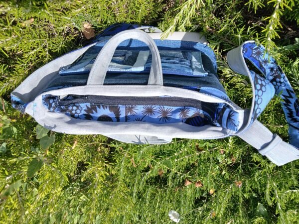 Sac jean et wax poche patchwork