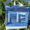 Sac jean et wax poche patchwork