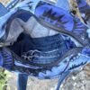 Sac bleu roi poche patchwork jean