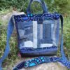 Sac bleu roi poche patchwork
