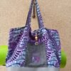 Sac de yoga / parme et gris Grand modèle