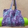 Sac de yoga / parme et gris Grand modèle