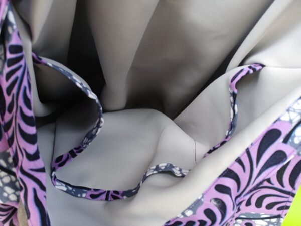 Sac de yoga / parme et gris Grand modèle