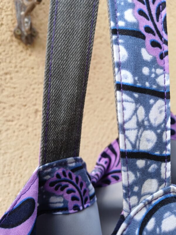 Sac de yoga / parme et gris Grand modèle