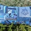 Housse coussin Portrait chat bleu ciel
