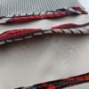 Portefeuille multi poches beige et rouge
