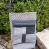 Sac gris poche patchwork