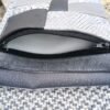 Sac gris poche patchwork
